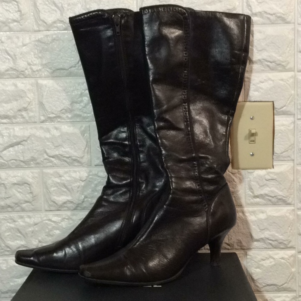 Pu leather boots